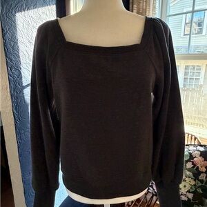 Rebecca Minkoff Sweatshirt Pullover Dark Gray Charcoal Size Small